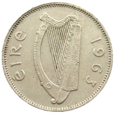 Eire 1963 Sixpence Value