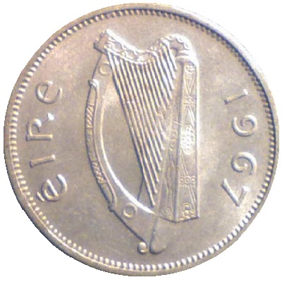 Eire 1967 Sixpence Value