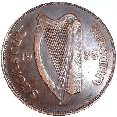 Irish Free State 1933 Farthing Value