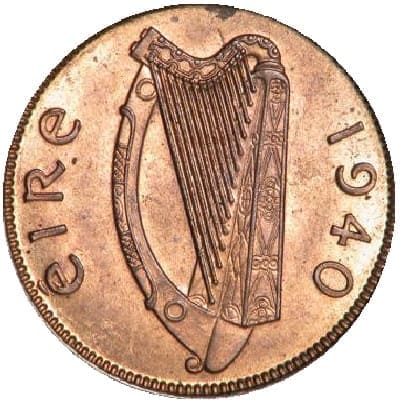 Irish Republic 1940 Farthing Value