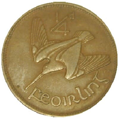 Irish Republic 1941 Farthing Value