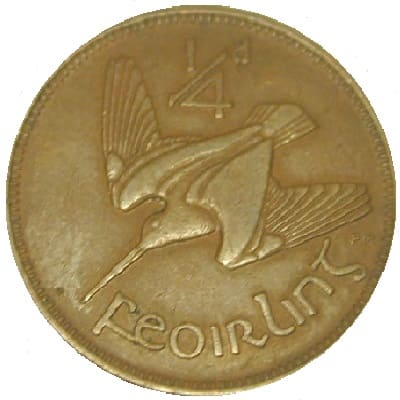 Irish Republic 1944 Farthing Value