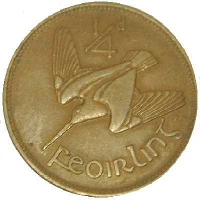 Irish Republic 1946 Farthing Value