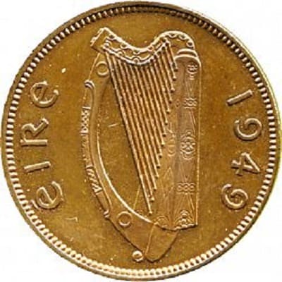 Irish Republic 1949 Farthing Value