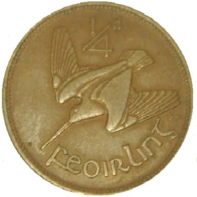 Irish Republic 1949 Farthing Value