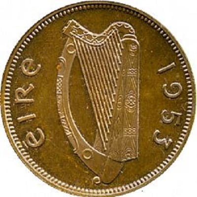 Irish Republic 1953 Farthing Value