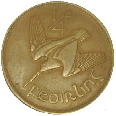 Irish Republic 1953 Farthing Value