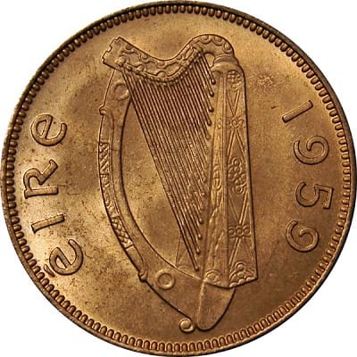 Irish Republic 1959 Farthing Value