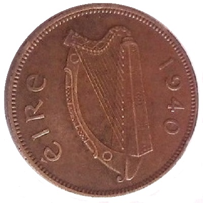 Eire 1940 Half Penny Value