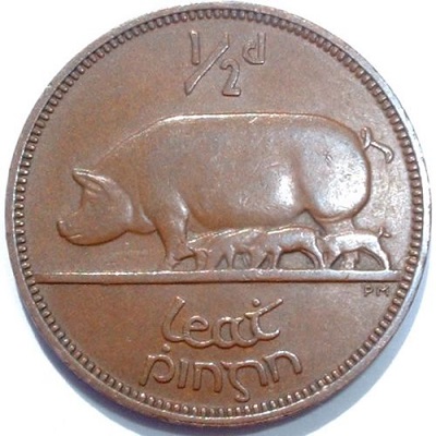 Eire 1941 Half Penny Value