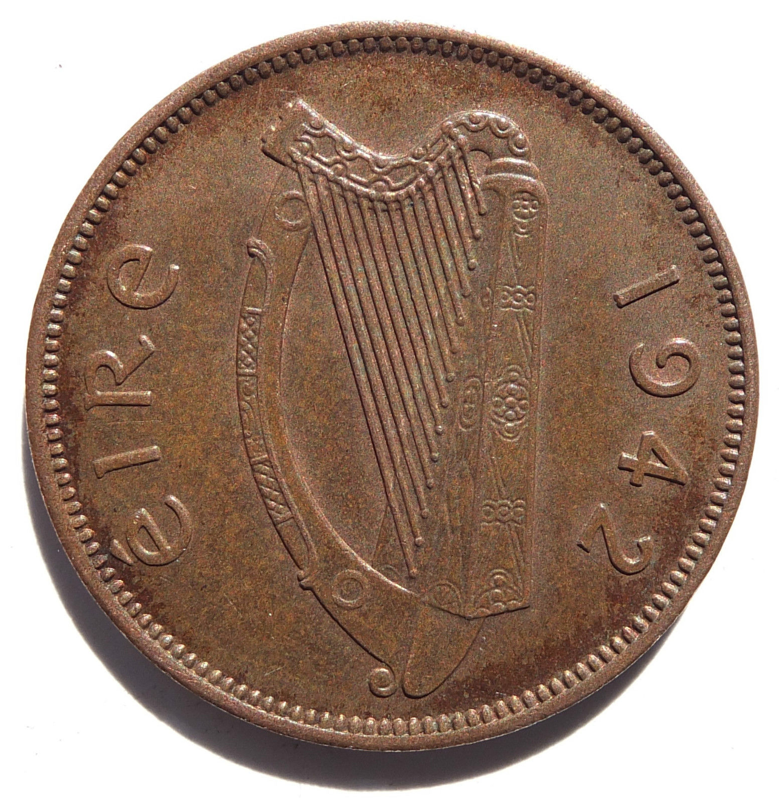 Eire 1942 Half Penny Value