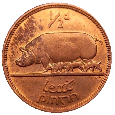 Eire 1946 Half Penny Value