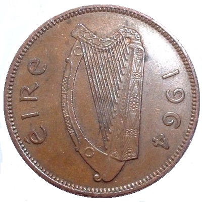 Eire 1964 Half Penny Value