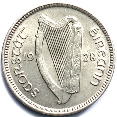 Irish Free State 1928 Half Crown