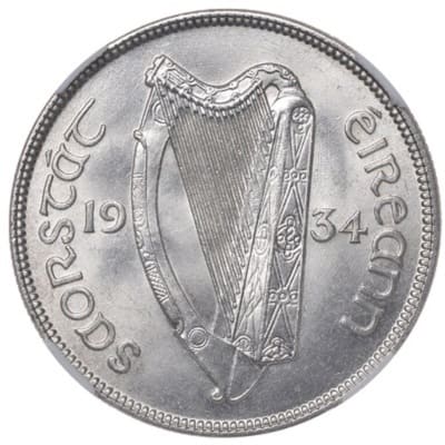 Irish Free State 1934 Half Crown