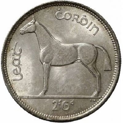 Eire 1940 Half Crown Value