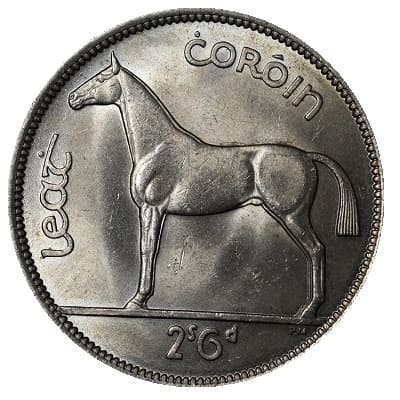 Eire 1954 Half Crown Value