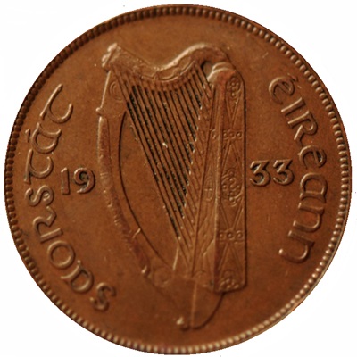 Irish Free State 1933 Penny Value