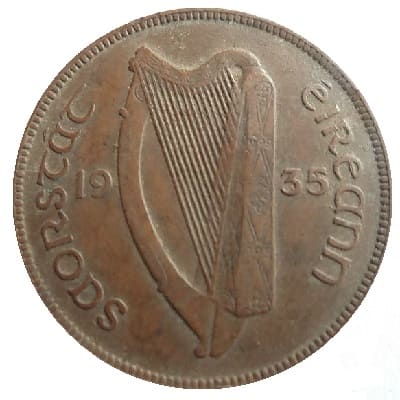 Irish Free State 1935 Penny Value