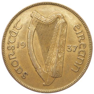 Irish Free State 1937 Penny Value