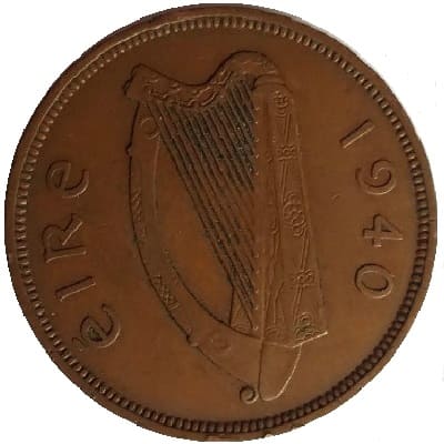 Irish Republic 1940 Penny Value