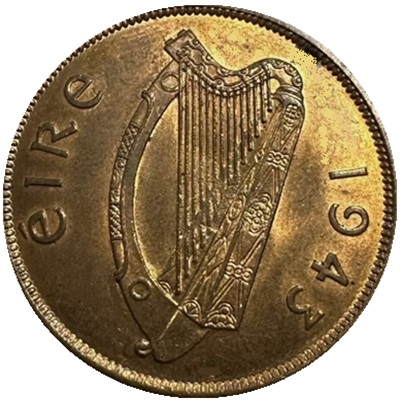 Irish Republic 1943 Penny Value