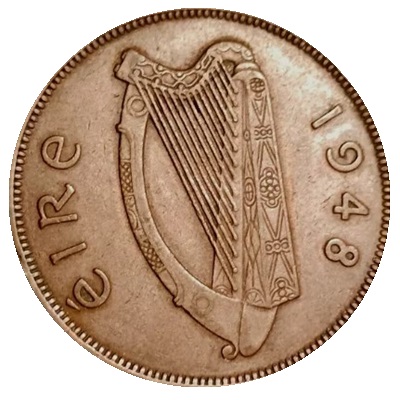 Irish Republic 1948 Penny Value