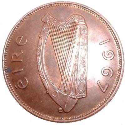 Irish Republic 1967 Penny Value