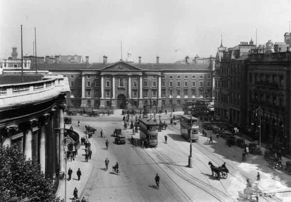 Trinity College Dublin in 1920 – Vintage Campus View, Dublin, Ireland