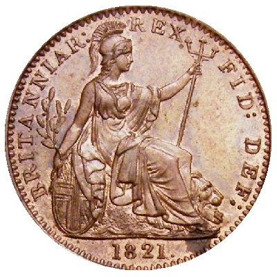 UK Farthing 1821 Value