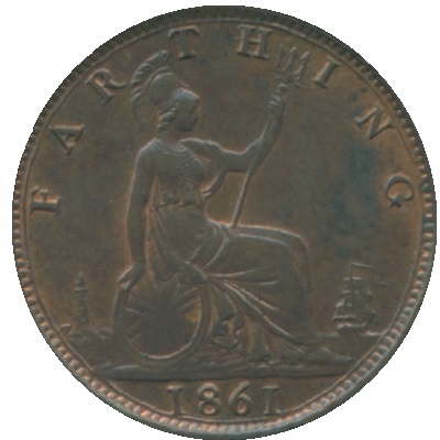 UK Farthing 1861 Value