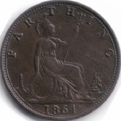 1864 UK Farthing Value