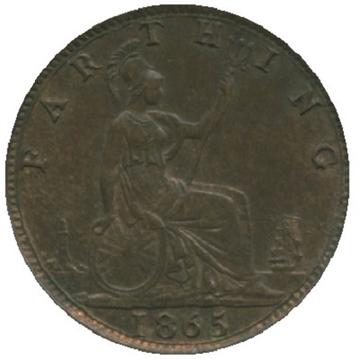 1865 UK Farthing Value