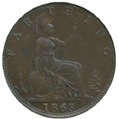 1868 UK Farthing Value