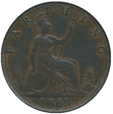 UK Farthing 1869 Value