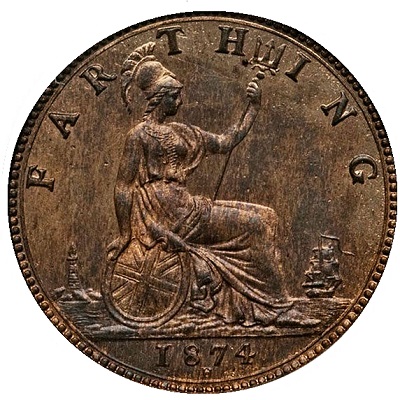 UK Farthing 1874 Value