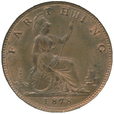 1878 UK Farthing Value