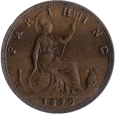 1879 UK Farthing Value