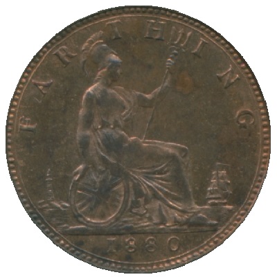 1880 UK Farthing Value