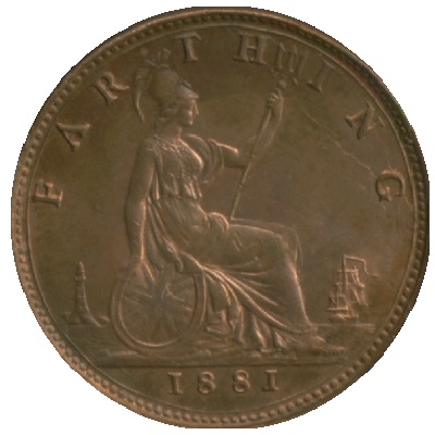 UK Farthing 1881 Value