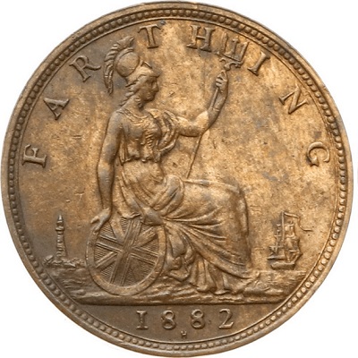 UK Farthing 1882 Value