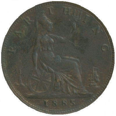 1885 UK Farthing Value