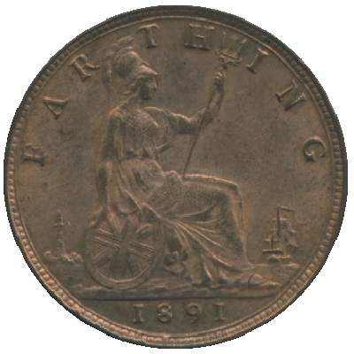 UK Farthing 1891 Value