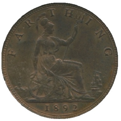 1892 UK Farthing Value