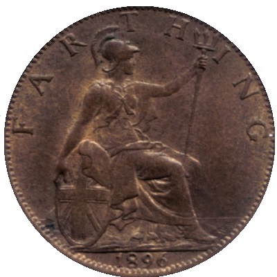 1896 UK Farthing Value