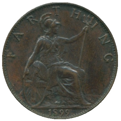 1899 UK Farthing Value