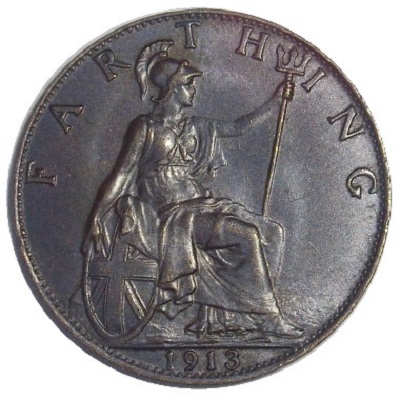 1913 UK Farthing Value