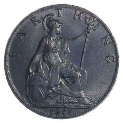 1917 UK Farthing Value