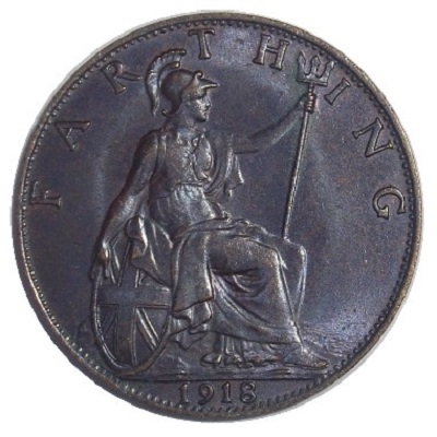 1918 UK Farthing Value