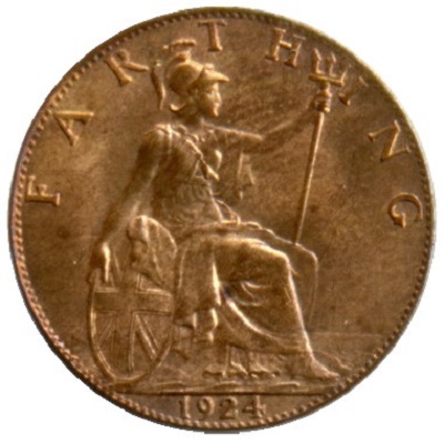 UK Farthing 1924 Value